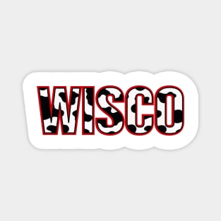 Cow Print Wisconsin Magnet