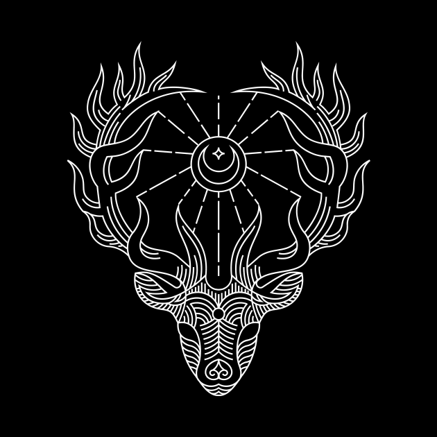 Sacred Wapiti Deer by Skilline