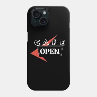 Cafe Open Sign in MCM Style Phone Case