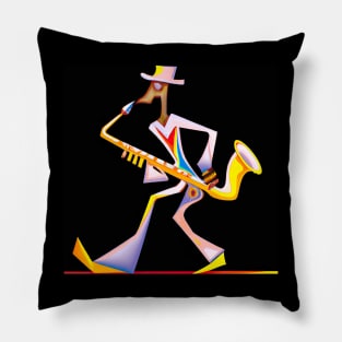 Saxophone Space Visitor Pillow