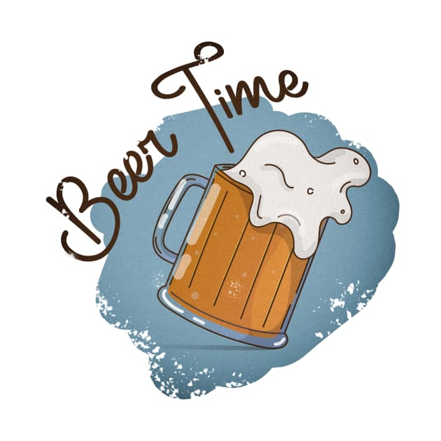 Beer Time Print by Polikarp308