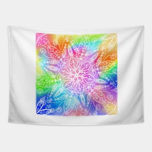 rainbow mandala Tapestry