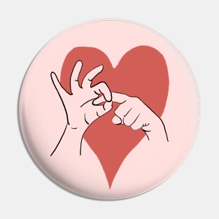 Love gesture - naughty valentines gift rude - light colour Pin