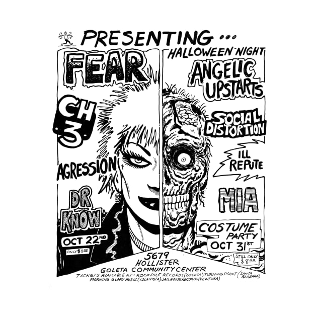 Hardcore Punk Rock Concert Flyer (Goleta, CA 1980s) by Scum & Villainy