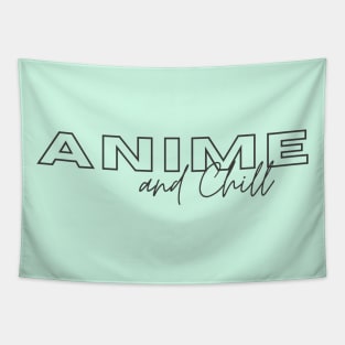 Anime and Chill (Black) Tapestry