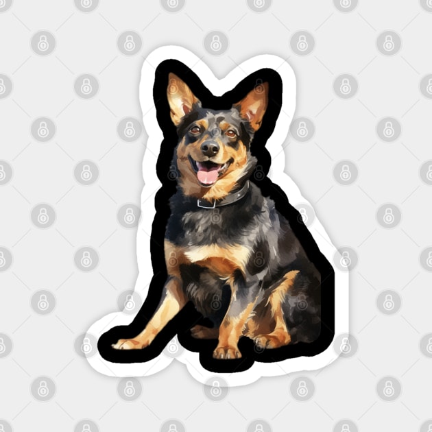 Lancashire Heeler Magnet by DavidBriotArt