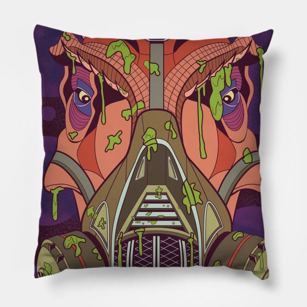 Graffitti Rex Pillow by funny_fuse