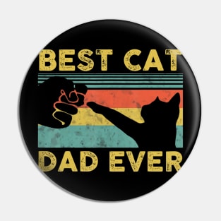 Best Cat Dad Ever Cat Daddy Father Vintage Kx Pin