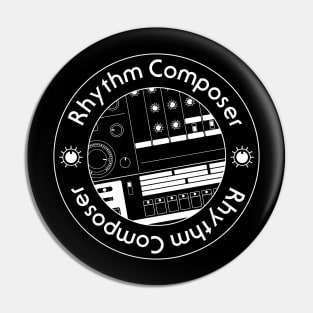 808 Drum Machine Graphic: Rhythm Composer Pin