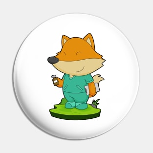 Fox Nurse Medicine Pin