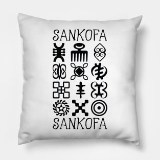 Sankofa Collection. African Adinkra Symbols. Pillow