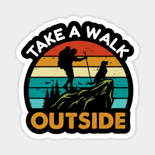 Take a Walk Outside Adventurous Dog Magnet