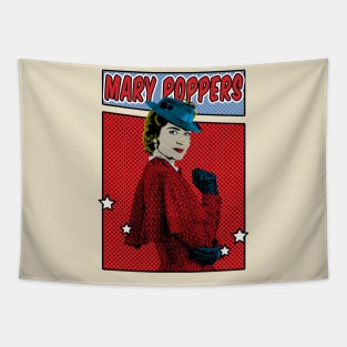 Mary Poppers Pop Art Comic Style Tapestry