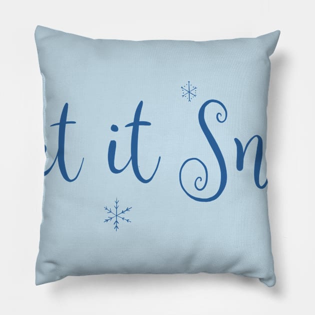 Let it Snow Dark Print Pillow by Hallmarkies Podcast Store