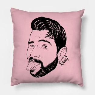 Dan stick your... tongue out - black lines Pillow