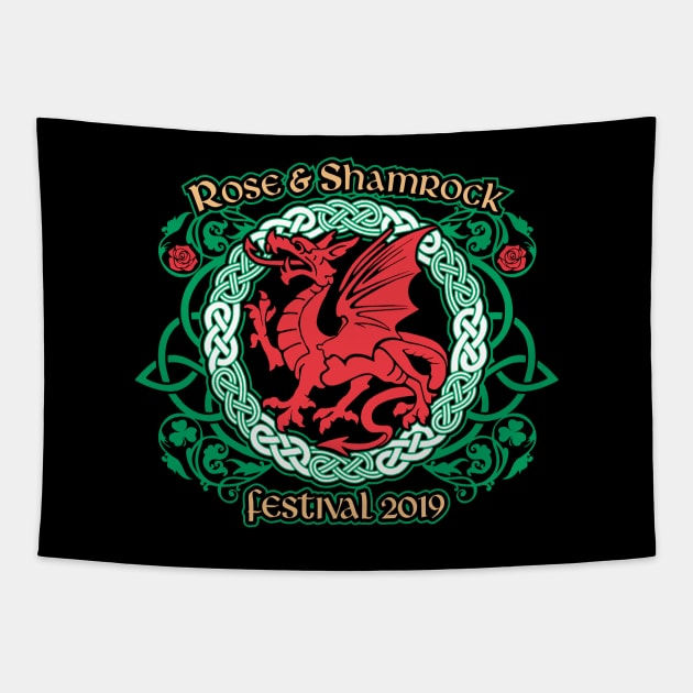 Rose and Shamrock Festival Logo 2019 Tapestry by roseandshamrock