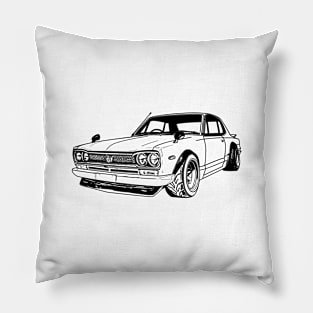 Japanese Classic Cars Pillow