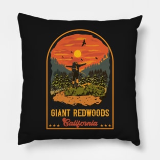 Hiking Giant Redwoods California Pillow