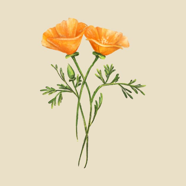 California Poppy by Lukeh Designs