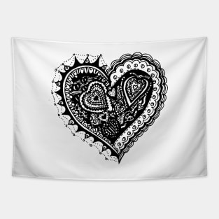 Valentine Heart 2 Aussie Tangle Alternate Vertical Image Tapestry