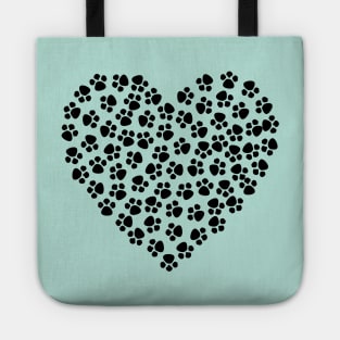 Paw Print Heart Tote