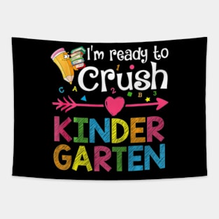 Back To School Im Ready To Crush Kindergarten Kids Tapestry