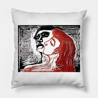 Man and Woman (1905) by Edvard Munch Pillow