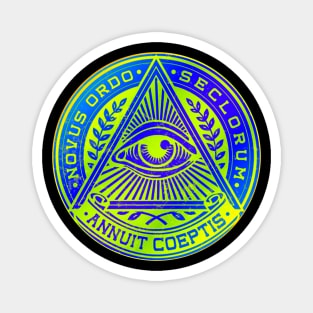 Retro New World Order Symbol Magnet