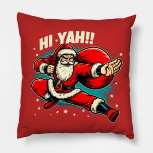 Kung Fu Santa Pillow