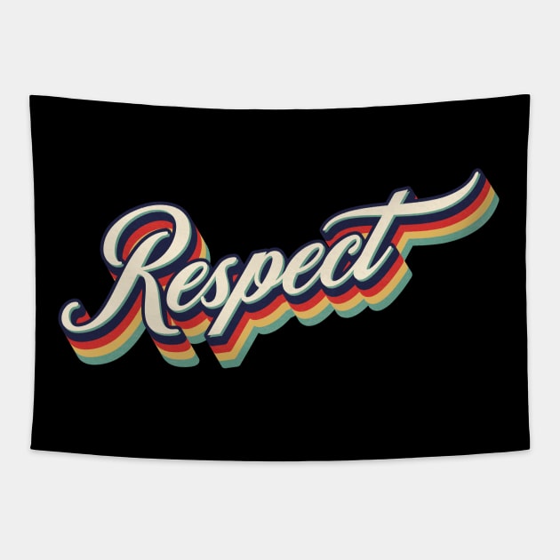 Retro Vintage Respect Tapestry by Whimsical Thinker