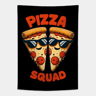Funny Pizza Squad Tapestry