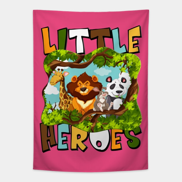 Little Heroes Tapestry by black8elise