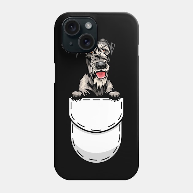 Funny Irish Wolfhound Pocket Dog Phone Case by Pet My Dog