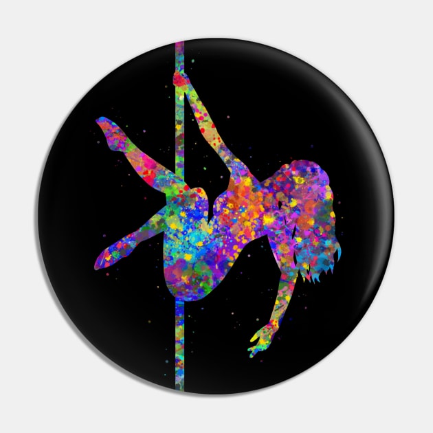 Pole dance watercolor Pin by Yahya Art