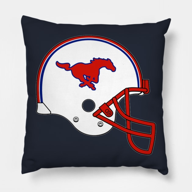 SMU Football Helmet Pillow by one-broke-kid