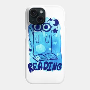 Reading Watercolor Cat Phone Case