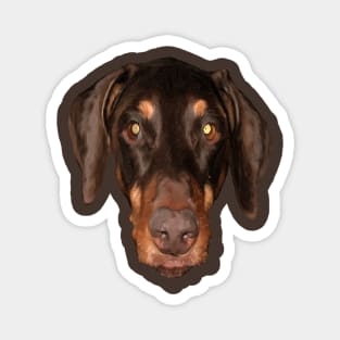 Cute Doberman Face Art For Pinscher Lovers Magnet