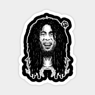 marley bob vintage hand drawing design Magnet