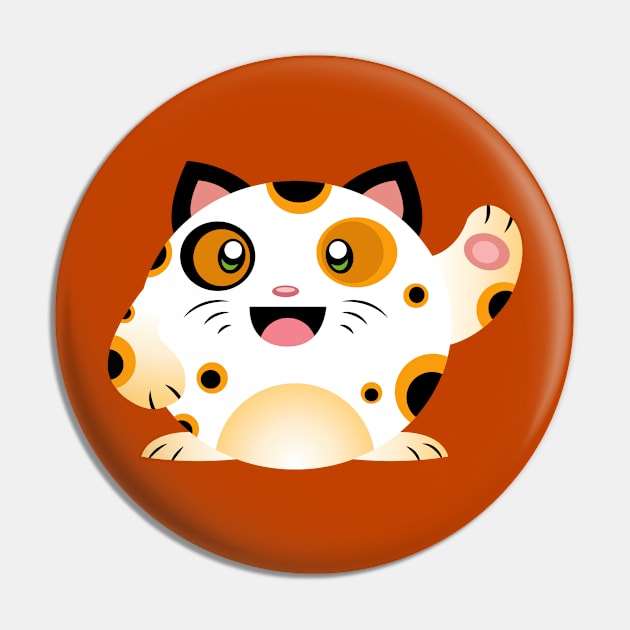 Calico Lucky Cat Pin by xyabut2