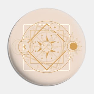 White Magic Mandala Pin