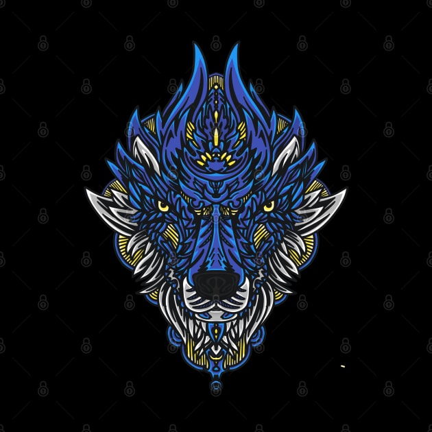 Wolf Head Illustration by Excela Studio