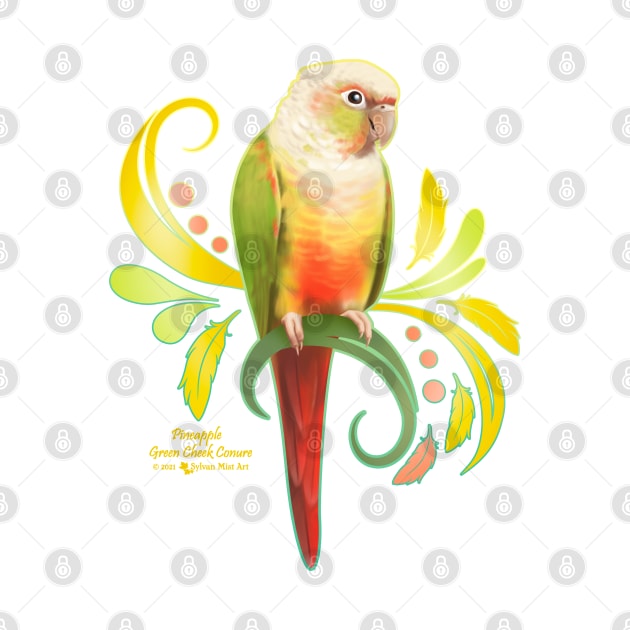 Pineapple Green Cheek Conure by Sylvanmistart