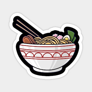 ramen cartoon illustration Magnet