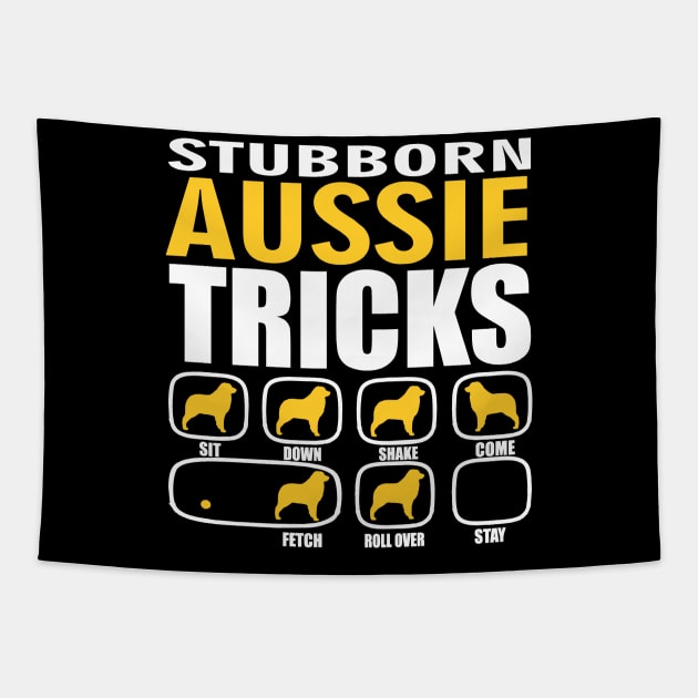 Stubborn Aussie Tricks Tapestry by Madfido