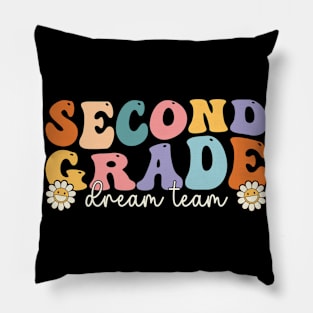 Second Grade Rainbow Girls Boys Teacher Team 2nd Grade Squad Pillow