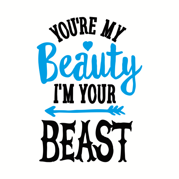 You're my Beauty I'm your Beast gym saying couples gym bodybuilding gift by LaundryFactory