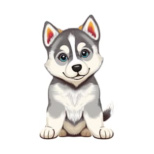 Adorable Husky Dog T-Shirt