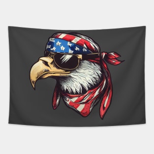 Patriotic Eagle: Majestic Bird of Freedom in American Pride Tapestry