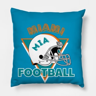 Miami Football Vintage Style Pillow