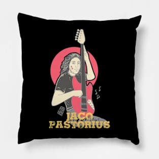 Jaco Pastorius - Bassist Fan Art Design Pillow